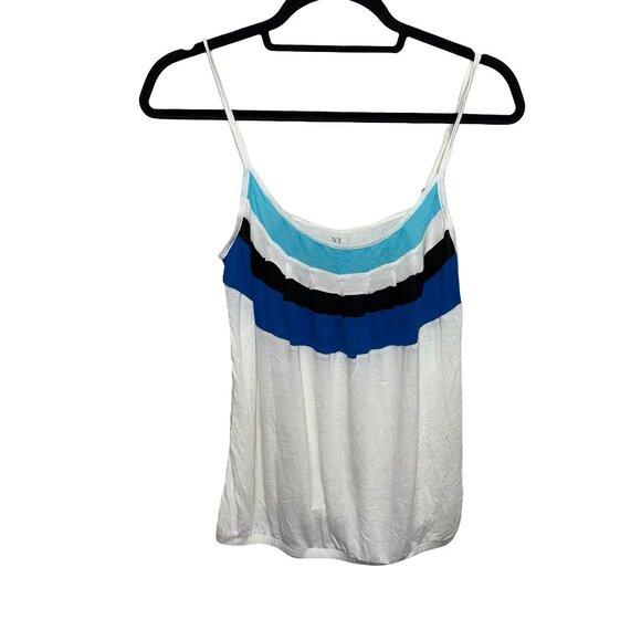 New York & Company Tops - New York & Company Women's Top Colorblock Spaghetti Striped Multicolor Sz M